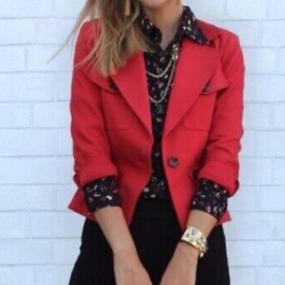 CAbi The Little Red Jacket Women's Size 2 Style #3374
